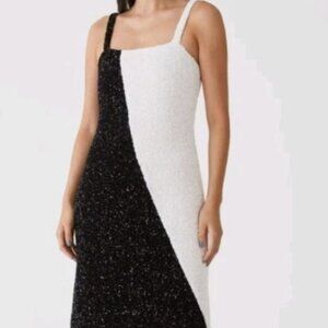 & Other Stories Embellished Sequin Midi Dress